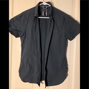 Denim & Flower Short Sleeve Button Down